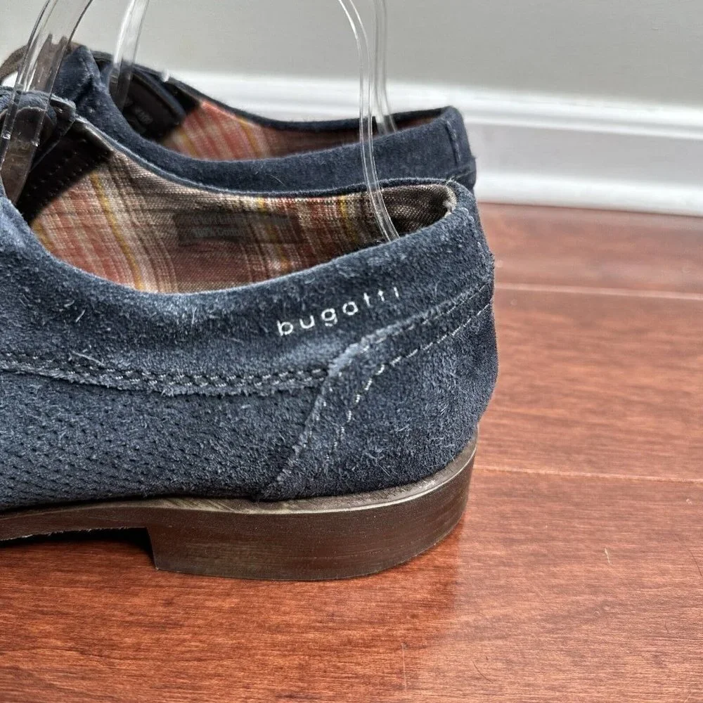 Bugatti Men’s Suede Gibson Lace Up Shoes Dark Blue‎ Size 12